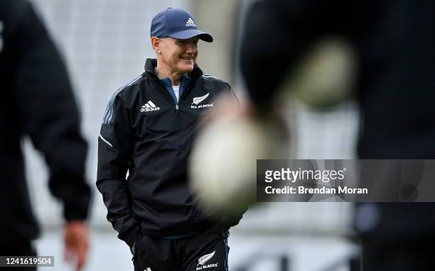 Auckland , New Zealand - 30 June 2022; Assistant coach Joe Schmidt during New Zealand rugby squad training at Eden Park in Auckland, New Zealand.