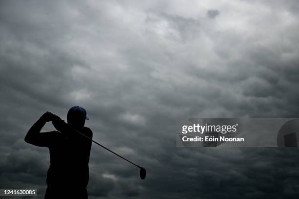 Kildare , Ireland - 30 June 2022; Jack Senior of England watches his drive on the 17th tee during day one of the Horizon Irish Open Golf Championship...
