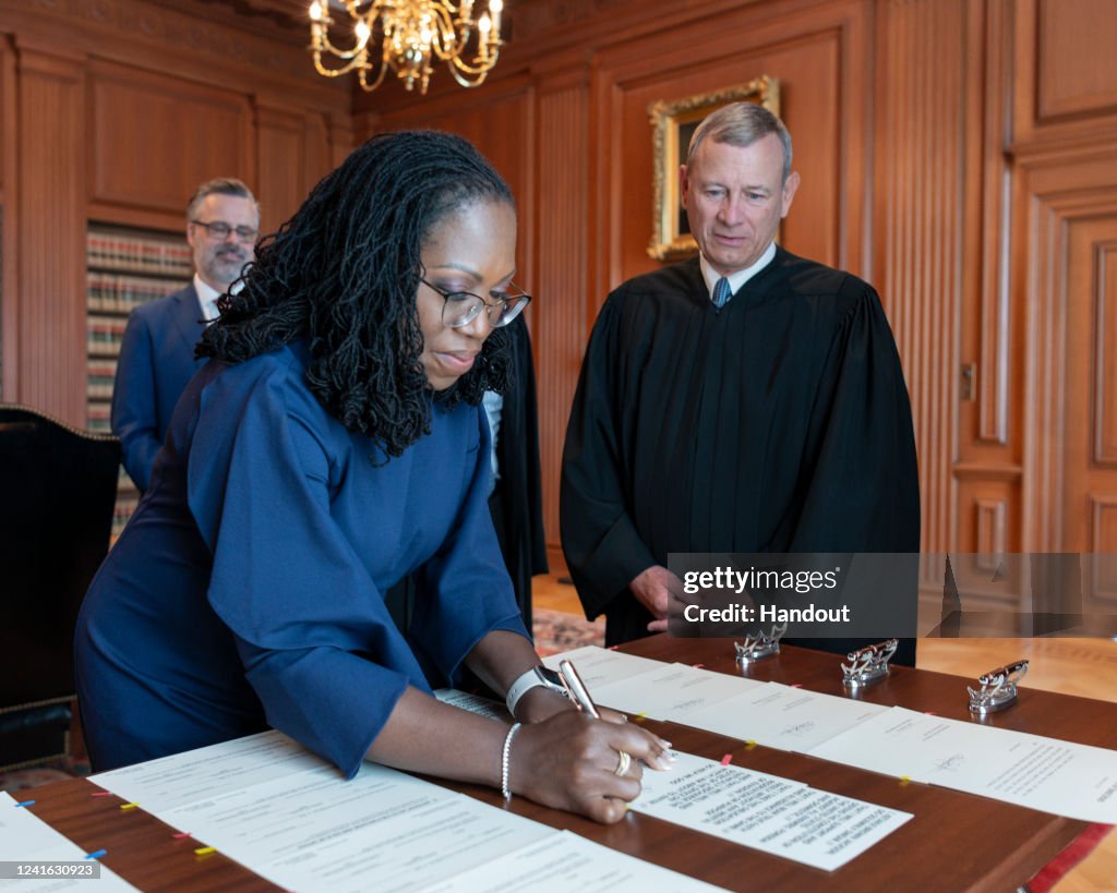 Ketanji Brown Jackson Sworn-In As Newest Supreme Court Justice