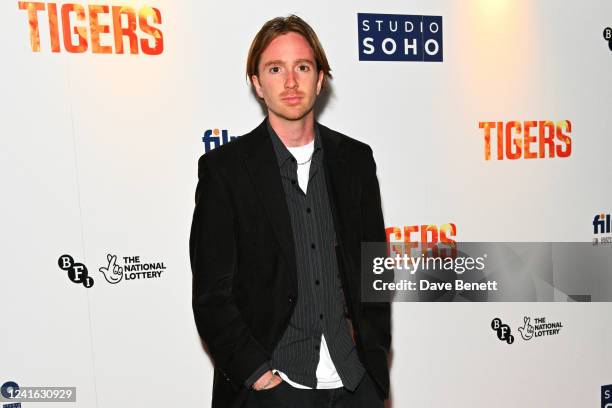 Luke Newberry attends the UK Premiere of "Tigers" at the Curzon Soho on June 30, 2022 in London, England.