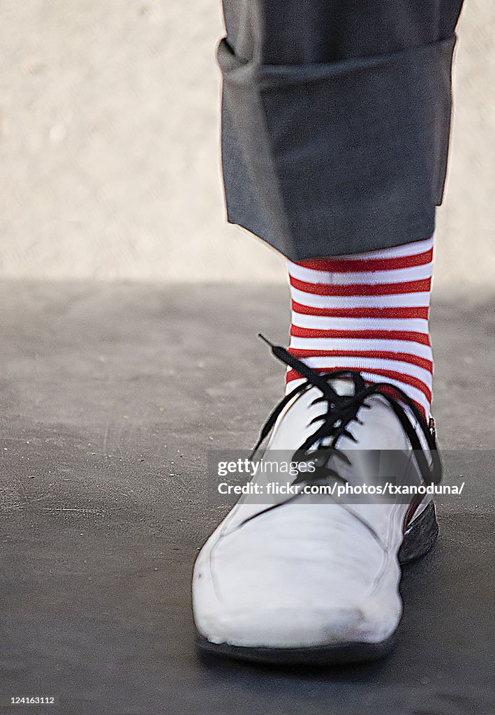 Clown socks leg