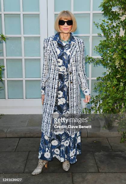 Editor-In-Chief of American Vogue and Chief Content Officer of Conde Nast Dame Anna Wintour attends a private gathering with Serpentine's Chairman,...