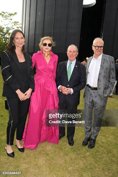 Bettina Korek, Lady Elena Ochoa Foster, Michael Bloomberg and Hans-Ulrich Obrist attend a private gathering with Serpentine's Chairman, Michael R...