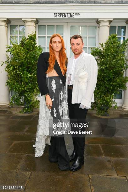 Harris Reed and Sam Smith attend a private gathering with Serpentine's Chairman, Michael R Bloomberg, to honour artists and thank most loyal...