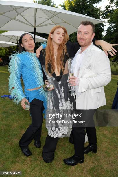 Chet Lo, Harris Reed and Sam Smith attend a private gathering with Serpentine's Chairman, Michael R Bloomberg, to honour artists and thank most loyal...
