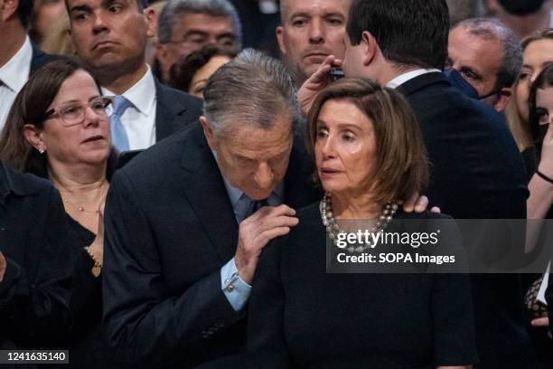 House of Representatives Speaker, Nancy Pelosi , with her husband Paul Pelosi , attend a Holy Mass for the Solemnity of Saints Peter and Paul lead by...