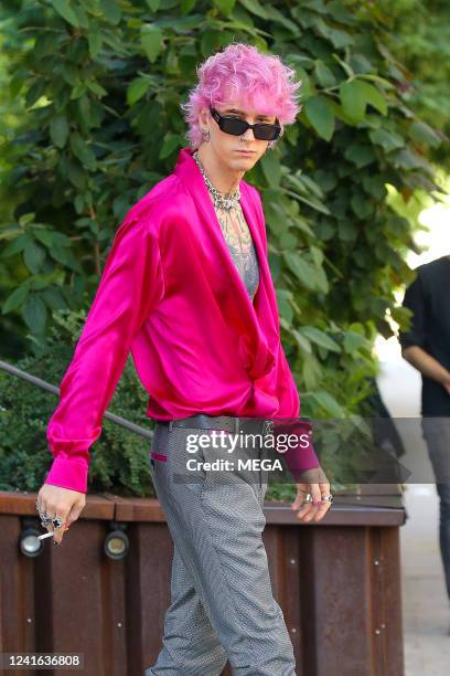 Machine Gun Kelly is seen on June 29, 2022 in New York, New York.