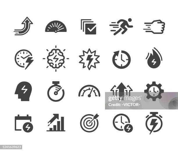 performance icons - classic series - hirnverbrannt stock-grafiken, -clipart, -cartoons und -symbole