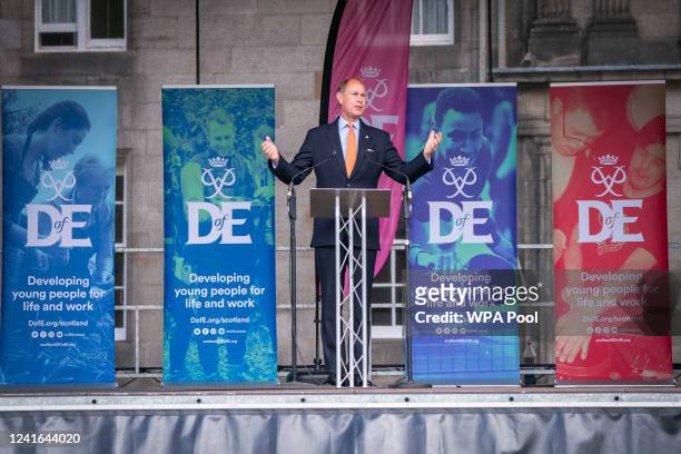 Prince Edward, Earl of Wessex hosts a Gold Award Celebration in the gardens of the Palace of Holyroodhouse, Edinburgh, for Duke of Edinburgh Gold...