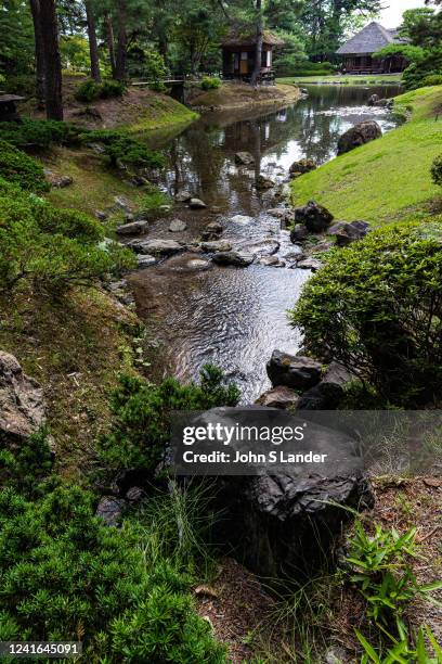 Oyakuen Garden was built by the feudal lords of Aizu - these were medicinal gardens for Aizu domain. Its name is derived from the circuit style...