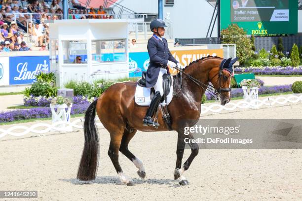 Steffen Peters of USA with Suppenkasper at the competion Grand Prix CDIO5 Evaluation for the Lambertz Nations Cup during the World Equestrian...
