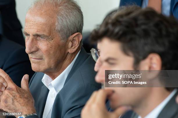 Hubert Falco , mayor of Toulon city, during the visit of Minister Gabriel Attal . Gabriel Attal , appointed minister delegate for the Budget in the...