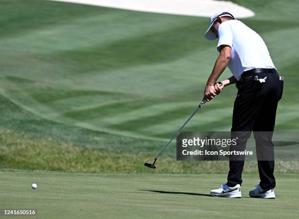 Golfer Matt Wallace putts on the green during the first round of the John Deere Classic Golf Tournament on June 30 at TPC Deere Run in Silvis, IL.
