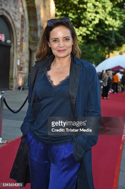 Elisabeth Lanz attends the Bad Hersfelder festival opening 2022 with the play Notre Dame at Stiftsruine on July 1, 2022 in Bad Hersfeld, Germany.