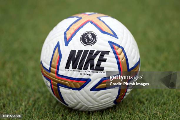 The 2022-2023 premier league Nike ball during the Leicester City training session at Leicester City Training Ground, Seagrave on July 1st, 2022 in...