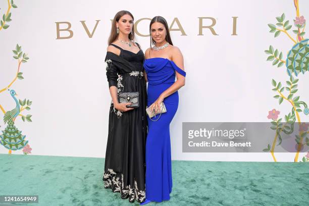 Lady Sabrina Percy and Amber Le Bon attend the Bulgari gala dinner to celebrate the Queen's Platinum Jubilee and unveil the 'Jubilee Emerald Garden'...