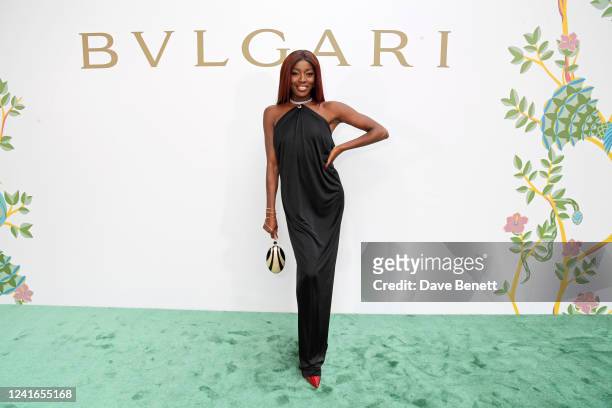 Odudu attends the Bulgari gala dinner to celebrate the Queen's Platinum Jubilee and unveil the 'Jubilee Emerald Garden' high jewellery set at...