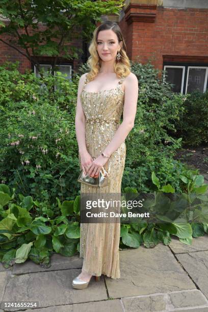 Talulah Riley attends the Bulgari gala dinner to celebrate the Queen's Platinum Jubilee and unveil the 'Jubilee Emerald Garden' high jewellery set at...