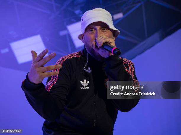 Arnim Teutoburg-Weiß of German band Beatsteaks performs live on stage during a concert at Parkbuehne Wuhlheide on July 1, 2022 in Berlin, Germany.