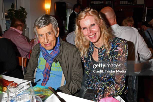 Rolf Kuehn and Melanie Kuehn during the 80th birthday of Otfried Laur at Ristorante Il Passetto on July 1, 2022 in Berlin, Germany.