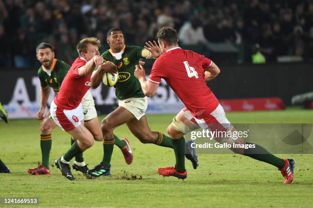 During the first test match of the 2022 Castle Lager Incoming Series between South Africa and Wales at Loftus Versfeld on July 02, 2022 in Pretoria,...