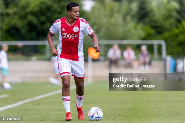 Mohamed Ihattaren of AFC Ajax Controls the ball during the Pre-Season Friendly match between Ajax and SC Paderborn 07 on July 2, 2022 in Oldenzaal,...