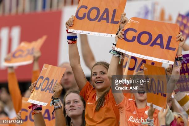 Hockey fan during the game between the Netherlands and Ireland at the Hockey World Cup at the Wagener Stadium, on July 2, 2022 in Amsterdam, the...