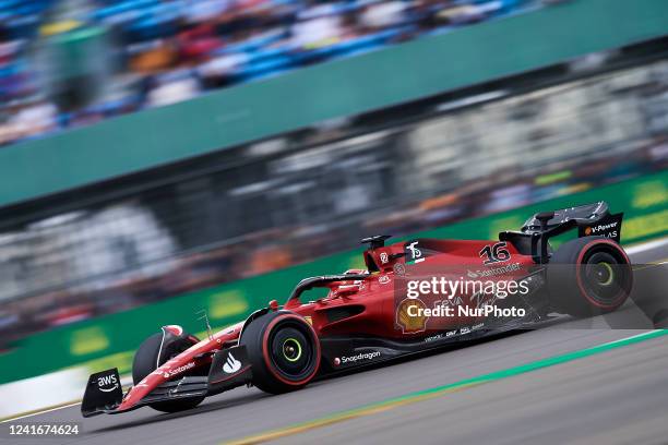 Charles Leclerc of Monaco driving the Ferrari F1-75 during qualifying ahead of the F1 Grand Prix of Great Britain at Silverstone on July 2, 2022 in...
