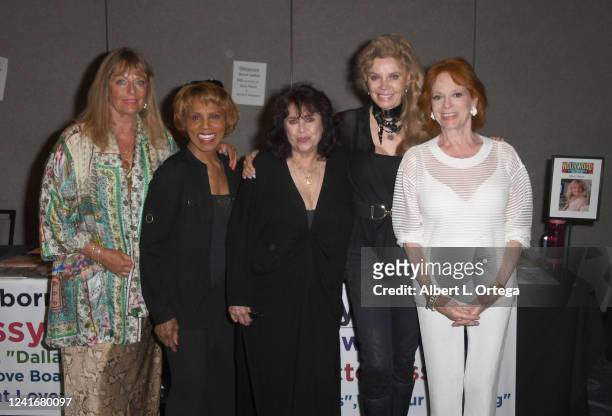 Mary Stävin, Gloria Hendry, Lana Wood, Kristina Wayborn and Luciana Paluzzi attend The Hollywood Show held at Los Angeles Marriott Burbank Airport on...
