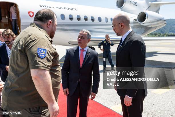 President of the Swiss Confederation Ignazio Cassis welcomes Prime Minister of Ukraine Denys Shmyhal , and the Speaker of the Verkhovna Rada...