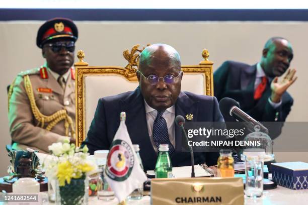 Ghana and ECOWAS President Nana Akufo Addo chairs the Economic Community of West African States 61st Ordinary Session in Accra, Ghana, on July 3,...