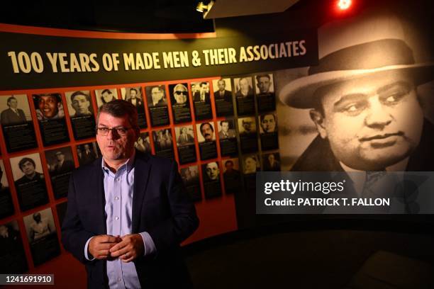 Geoff Schumacher, vice president of exhibits and programs of The Mob Museum, the National Museum of Organized Crime and Law Enforcement, speaks...