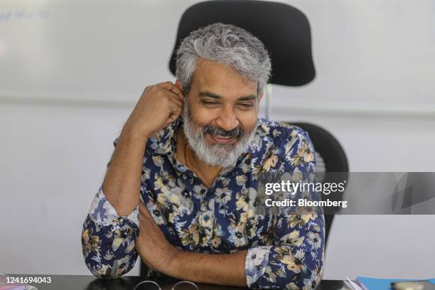 Rajamouli, an Indian film director, speaks during an interview at his office in Hyderabad, India, on Monday, May 9, 2022. A new genre of films from...