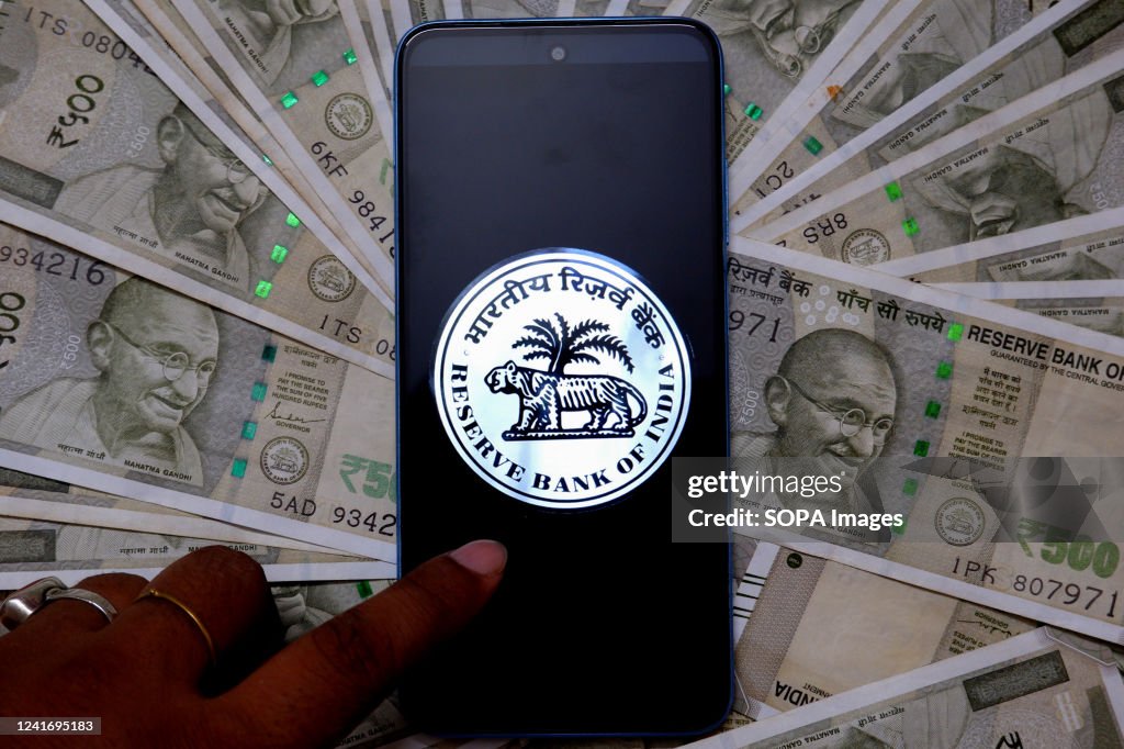 Indian Rbi In this photo illustration, a Reserve bank of India logo is displayed ...