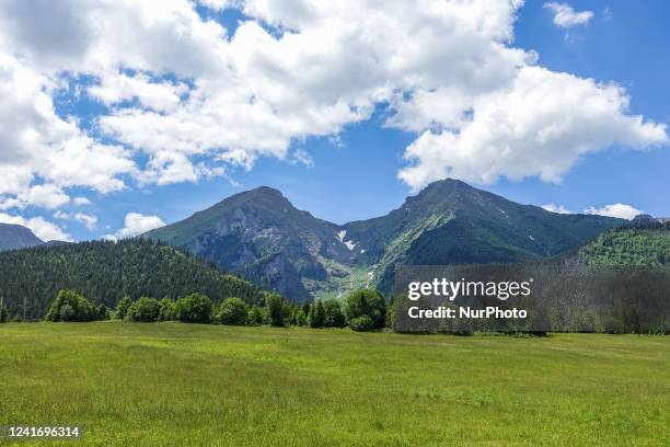 General view of the Belianske Tatras mountains is seen near Zdiar, Slovakia on 18 June 2022 Belianske Tatras is a mountain range in the Eastern...