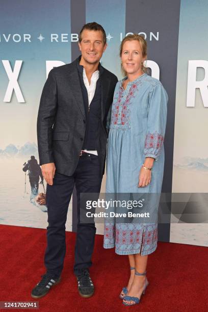 Bear Grylls and Shara Grylls attend the World Premiere of "Explorer" at BFI Southbank on July 4, 2022 in London, England.