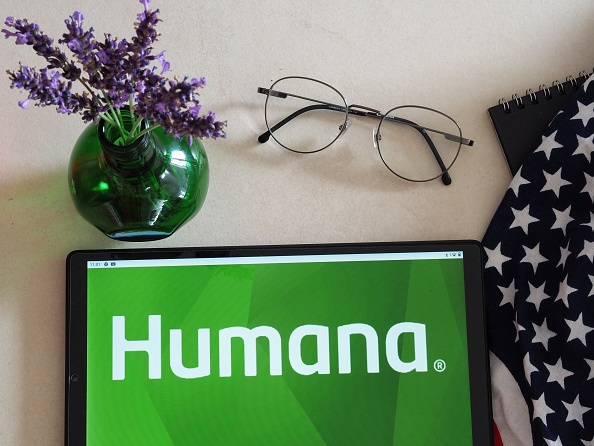 In this photo illustration, Humana Inc. logo seen displayed...