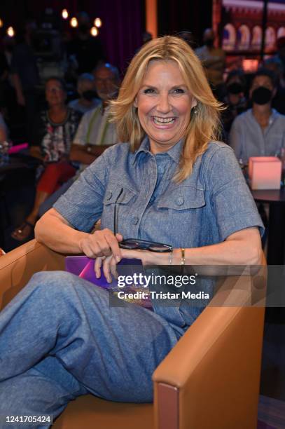 Kim Fisher during the Riverboat talk show at rbb Sendezentrum on July 4, 2022 in Berlin, Germany.