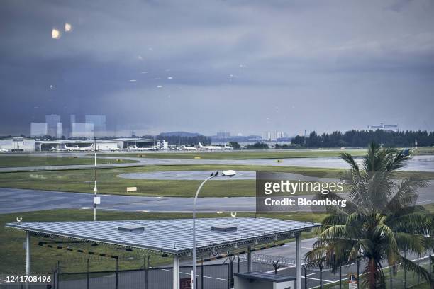 Seletar Airport in Singapore, on Monday, June 13, 2022. Singapore has already signed two agreements with advanced air mobility startups Skyports...