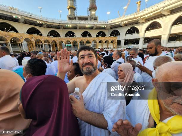Year-old Iraqi electrical engineer Adam Muhammed visits the holy land to fulfill the Hajj pilgrimage in Mecca, Saudi Arabia on July 03 after he has...