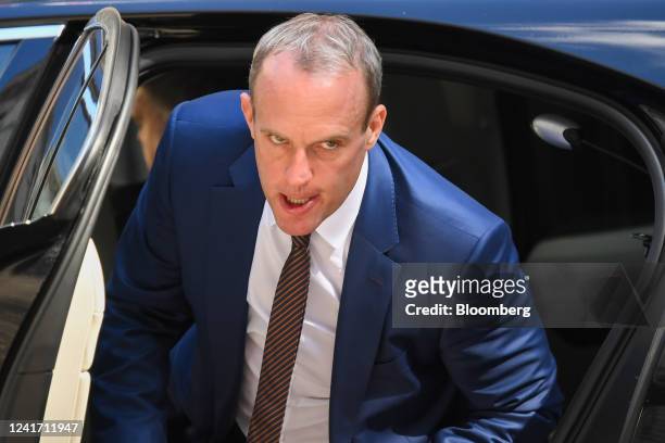 Dominic Raab, UK deputy prime minister, arrives for a weekly meeting of cabinet ministers at 10 Downing Street in London, UK, on Tuesday, July 5,...