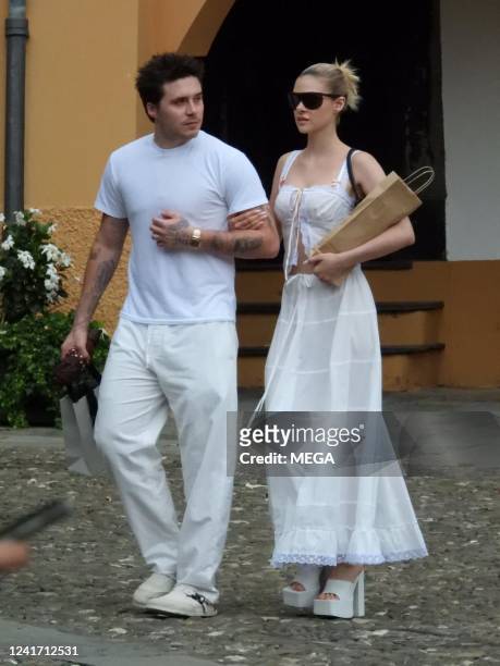 Brooklyn Beckham and wife Nicola Peltz seen in Portofino on 04 July 2022.