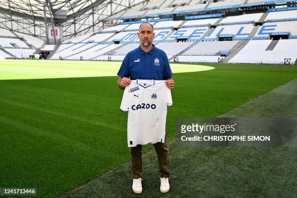 French L1 football club Marseille's newly appointed coach, Croatian Igor Tudor, poses at the Velodrome stadium in Marseille on July 5, 2022.