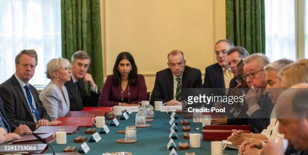 British Culture Secretary Nadine Dorries, British Brexit Opportunities and Government Efficiency Secretary Jacob Rees-Mogg, British Attorney General...