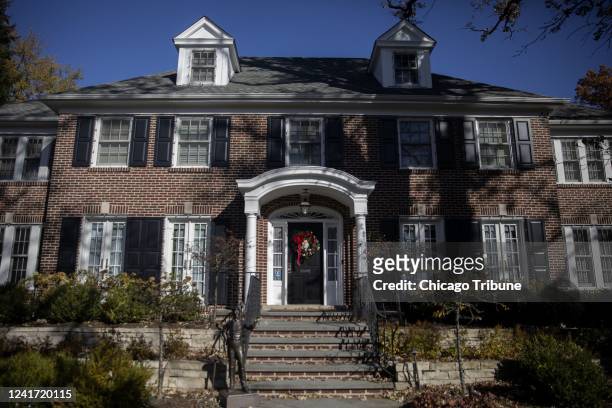 The original house used in the &quot;Home Alone&quot; movies is decorated to reflect film scenes, on Nov. 8 in Winnetka, Illinois.