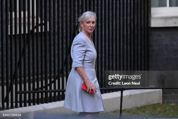 Nadine Dorries, Secretary of State for Digital, Culture, Media and Sport leaves 10 Downing Street on July 5, 2022 in London, England. Minister for...