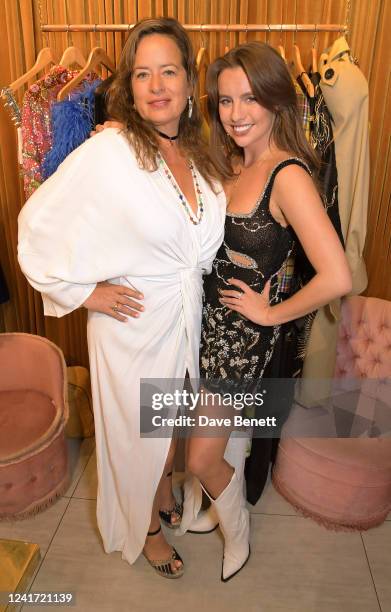 Jade Jagger and Annie Doble attend the launch of Jade Jagger x Annie's Ibiza First Collection at Annie's Ibiza on July 5, 2022 in London, England.