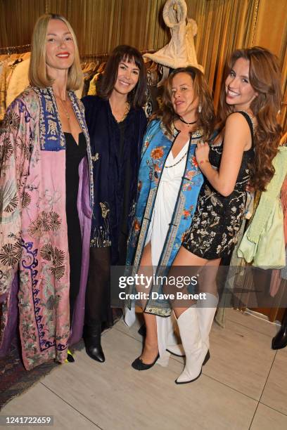 Caroline Sciamma-Massenet, Brigitta Spinocchia Freund, Jade Jagger and Annie Doble attend the launch of Jade Jagger x Annie's Ibiza First Collection...