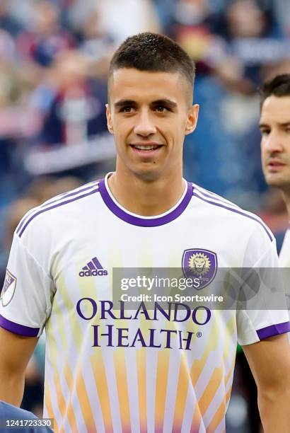 Orlando City SC defender Joao Moutinho before a match between the New England Revolution and Orlando City SC on June 15 at Gillette Stadium in...