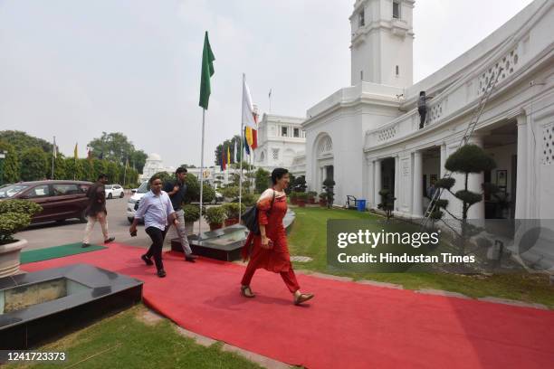 Aam Aadmi Party MLA Atishi Singh at Vidhan Sabha on the Second day of session of Seventh Legislative Assembly on July 5, 2022 in New Delhi, India.